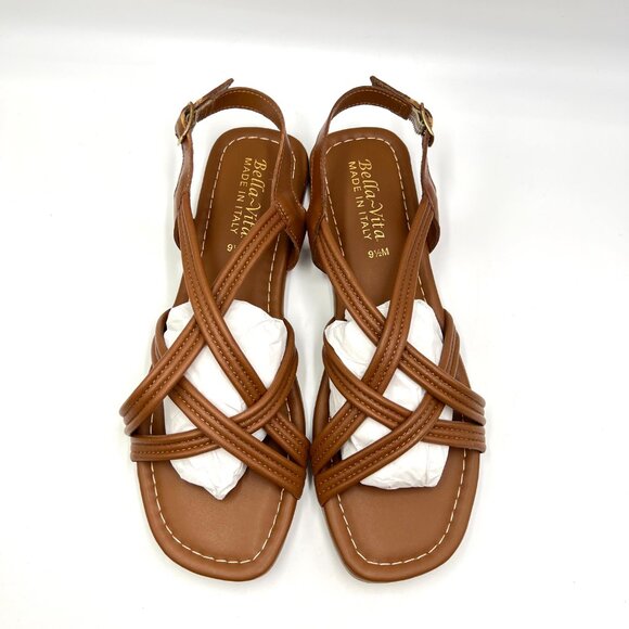Bella Vita Womens Size 9.5 Ilo Brown Tan Leather Strappy Sandals Shoes - Picture 3 of 14